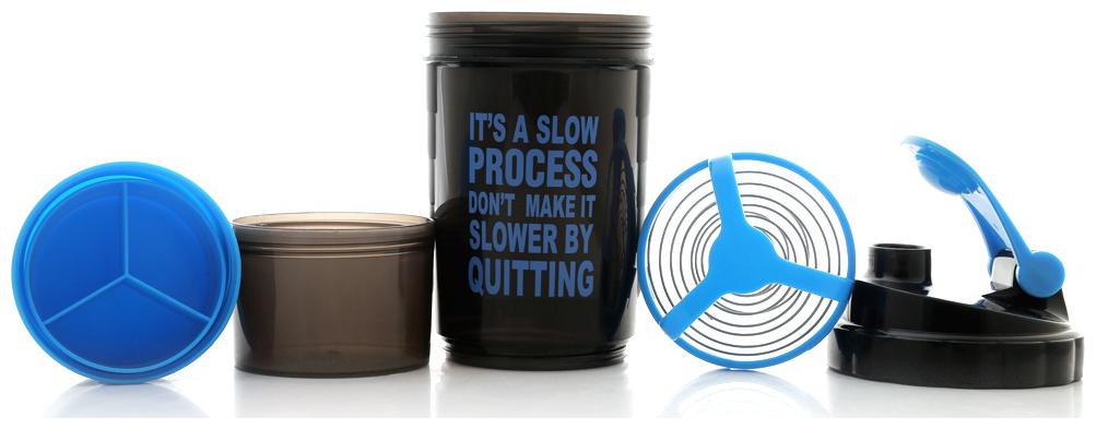 

Getsweat 500 ml Protein Shaker Motivational Logo Gym Bottle with 2 Storage Compartments and 1 Pill Tray (MM-S3-808)