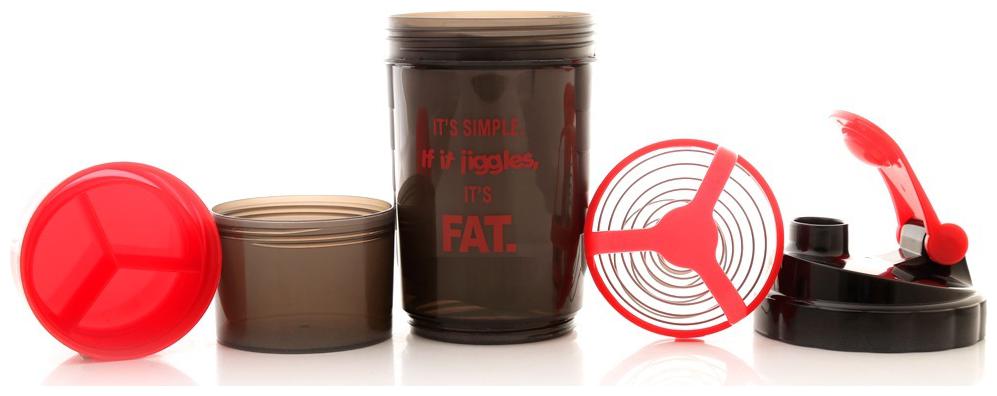 

Getsweat 500 ml Protein Shaker Motivational Logo Gym Bottle with 2 Storage Compartments and 1 Pill Tray (MM-S3-806)