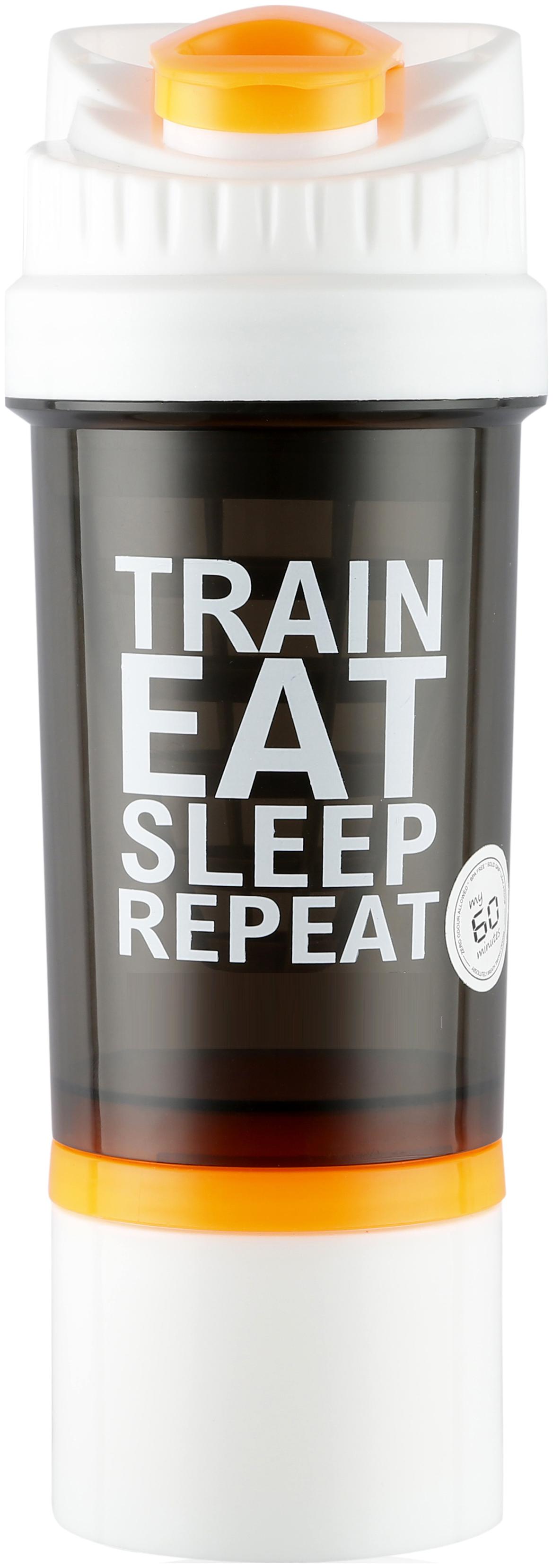 

Getsweat 500 ml Protein Shaker Motivational Logo Gym Bottle with 2 Storage Compartments (MM-S3-904)