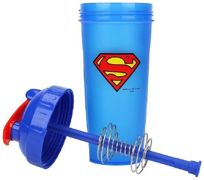 

Getsweat Leak Free Gym Superhero Shaker 700ml with Easy Mixer (SSUPERMANblue)