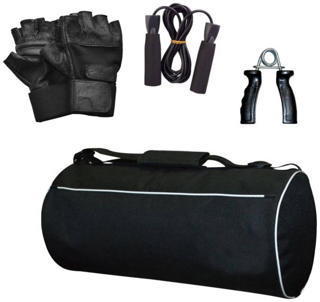 

GLS Fitness Combo Of Gym Duffle Bag Gym Gloves Skipping Rope Hand Grip