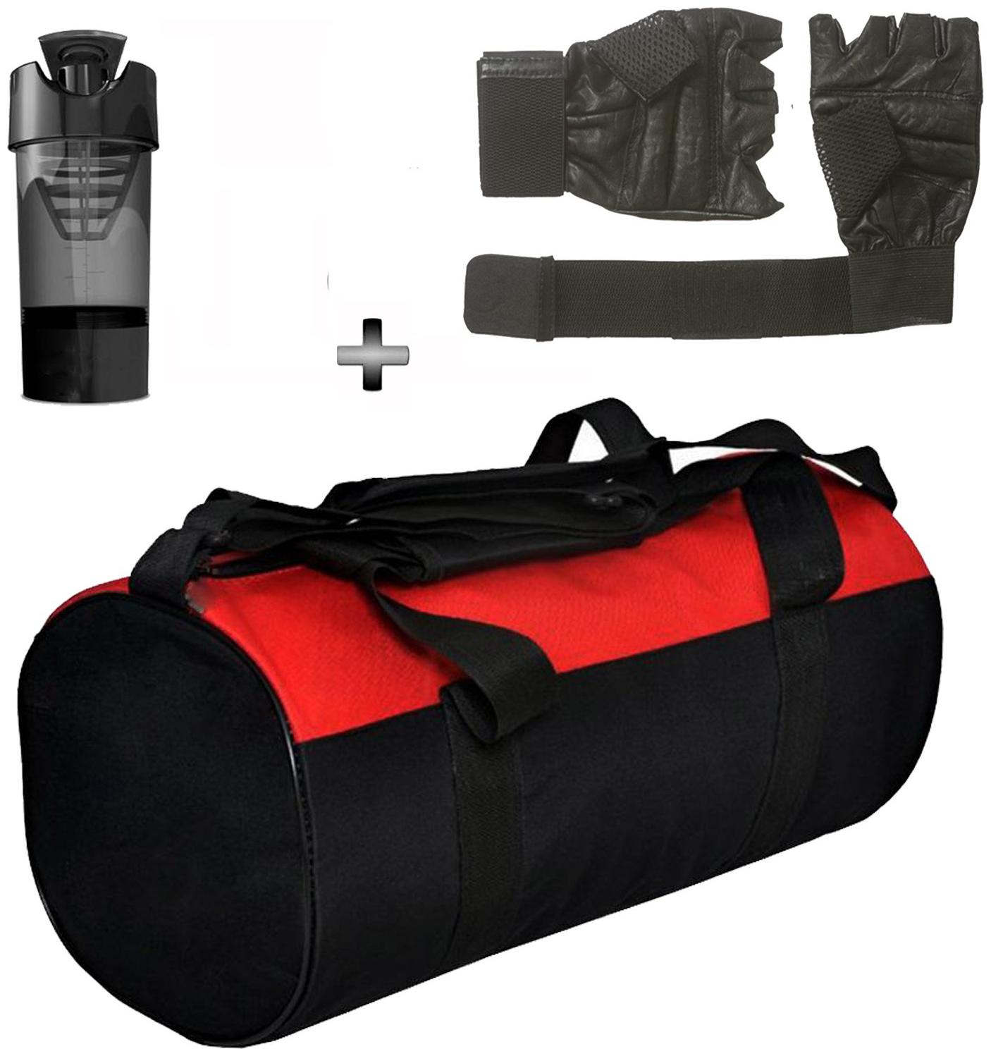 

Gym Bag Gloves and Black Cyclone Shaker Bottle Combo Pack for Men Women A Must Have Gym Bag Combo Kit for Boy s Girl s Fitness by 5 O Clock Sports