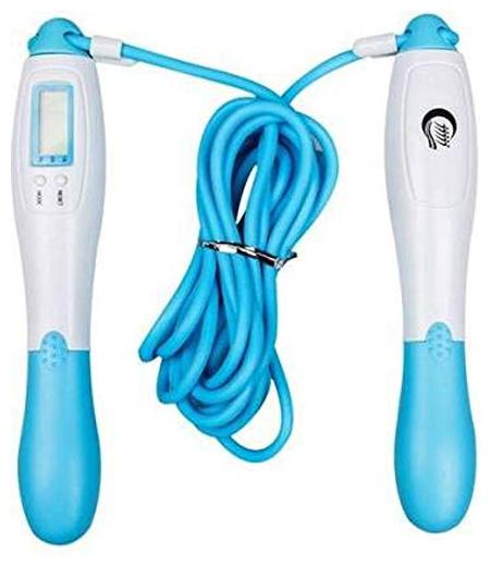 

GymWar Digital Counting LCD Jump Skipping Rope Electronic Counter Professional Skipper (Blue)