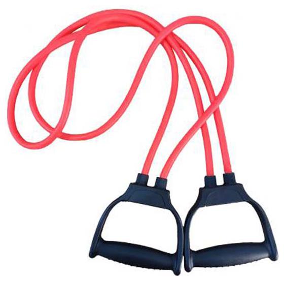 GymWar Double Tube Medium Resistance Toning Resistance Band Red by Dream Palace
