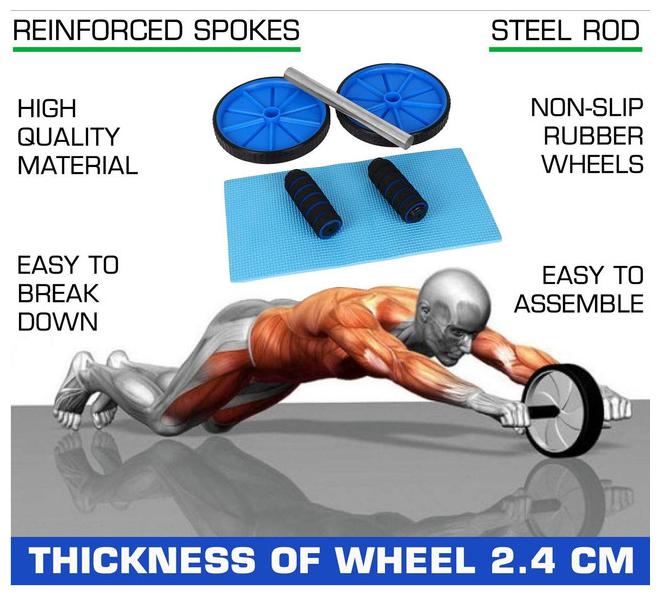 

GYMWAR Double Wheel AB Roller for Men and Women