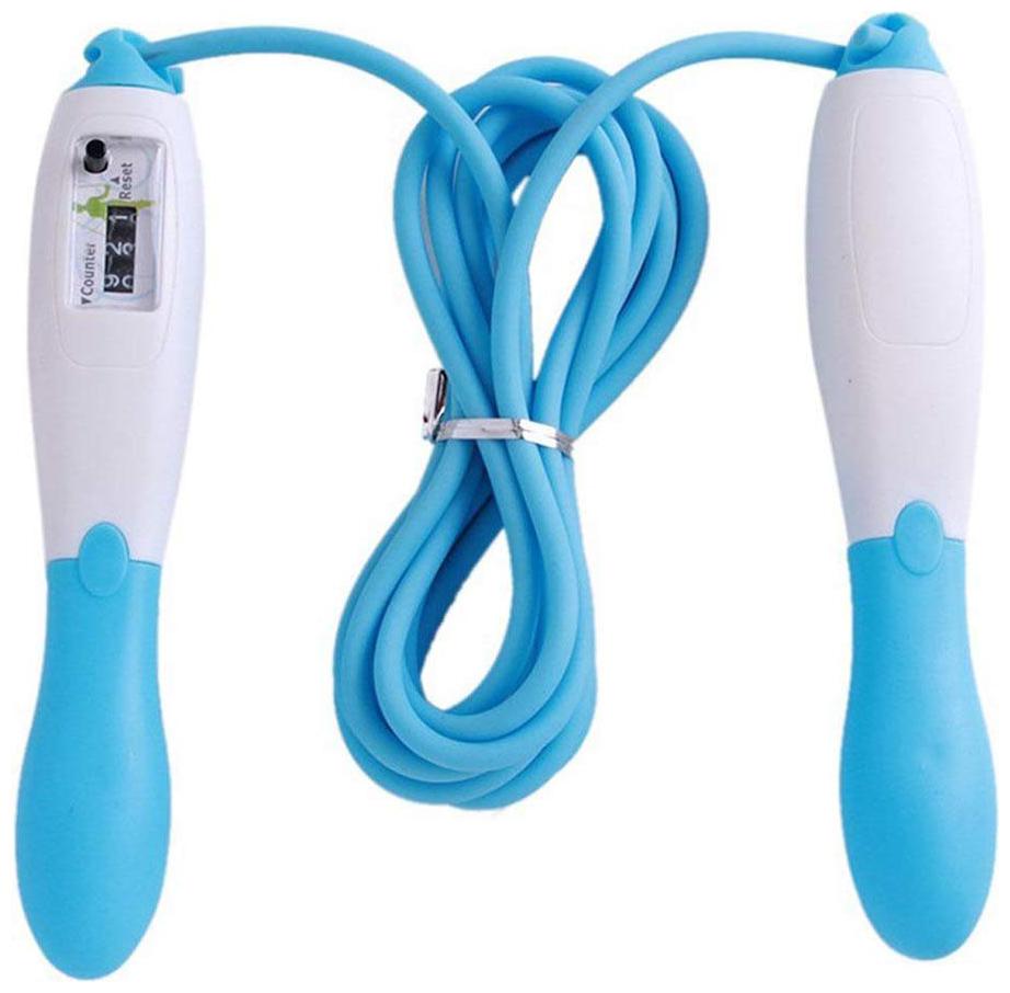 

Gymwar SKIPPING ROPE WITH DIGITAL COUNTING Jumping Rope Digital Cordless Skipping Rope (Blue)