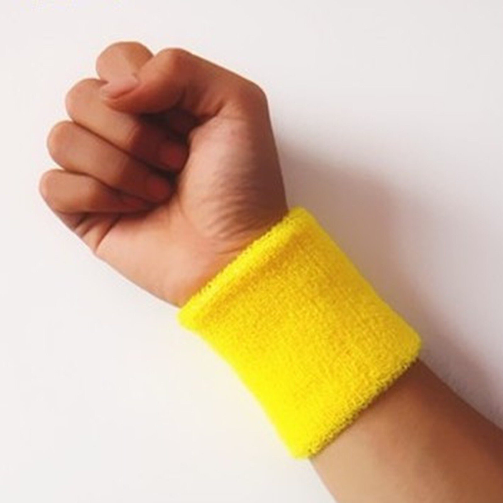 Hand Band Cotton Fiber Sports Wrist Support Brace Wrap Sweatbands Wristband Tennis Squash Badminton Gym Football Soft Wrist Bands Assorted Colours