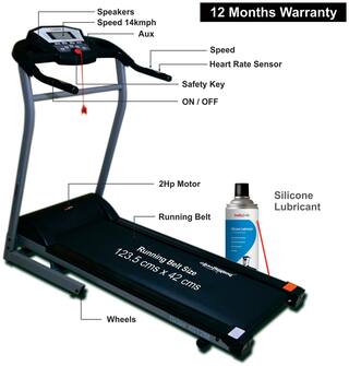 Buy Healthgenie Drive 4012m Motorized Treadmill 2 0 Hp With