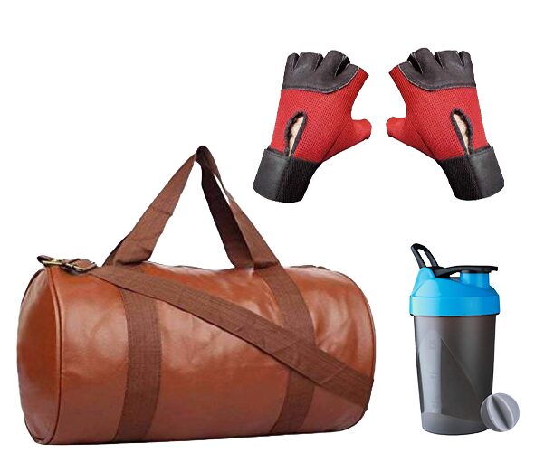 

HMFURRYS FINEST Multi-Purpose Gym Bag Protein Shaker and Gym Glove Set of 3 Combo