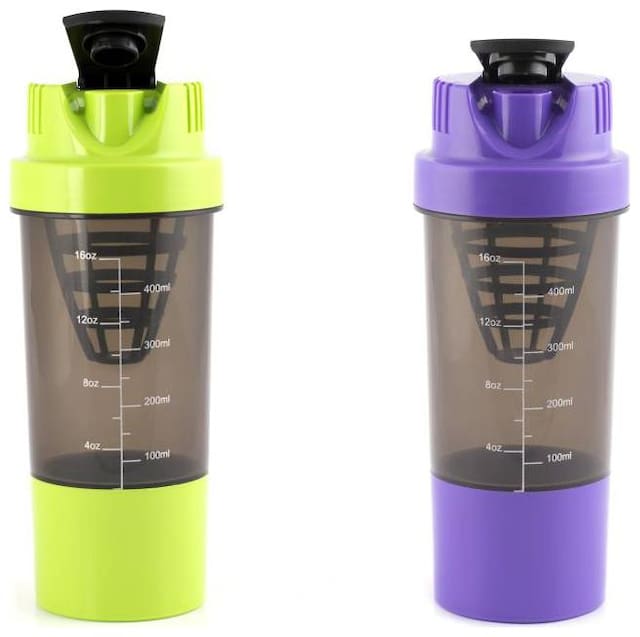 HMFURRYS FINEST Shaker,protein shaker,gym shaker.protein gym shaker,protein bottle 1000ml Shaker (Pack of 2,green and purple)
