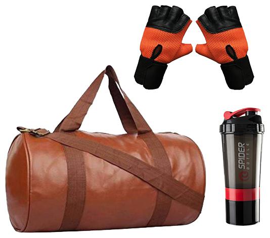 

HMFURRYS FINEST Multi-Purpose Gym Bag Protein Shaker and Gym Glove Set of 3 Combo