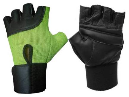 

HMFURRYS FINEST Leather Gym Fitness Gloves (Green)
