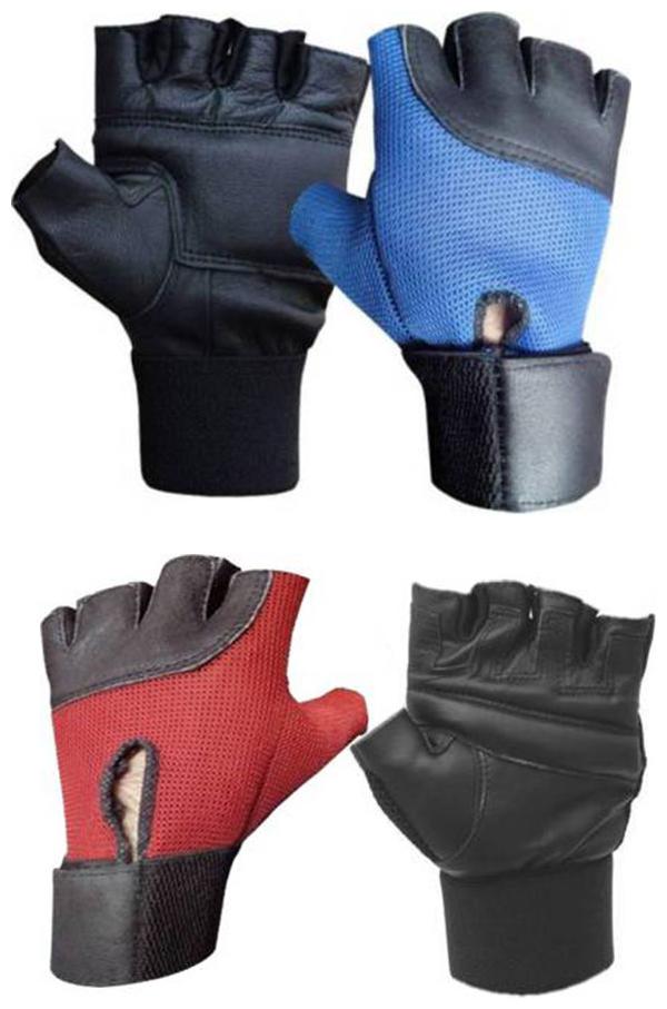 

HMFURRYS FINEST Leather Gym Fitness Gloves (Multi)