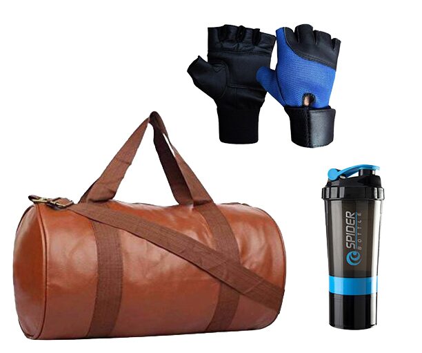 

HMFURRYS FINEST Multi-Purpose Gym Bag Protein Shaker and Gym Glove Set of 3 Combo