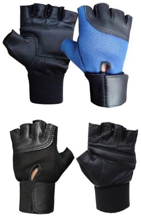 

HMFURRYS FINEST Leather Gym Fitness Gloves (Multi)