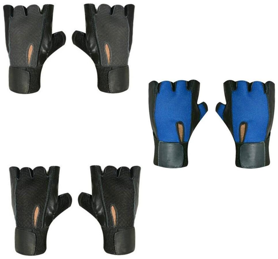 

HMFURRYS FINEST Leather Gym Fitness Gloves (Multi)