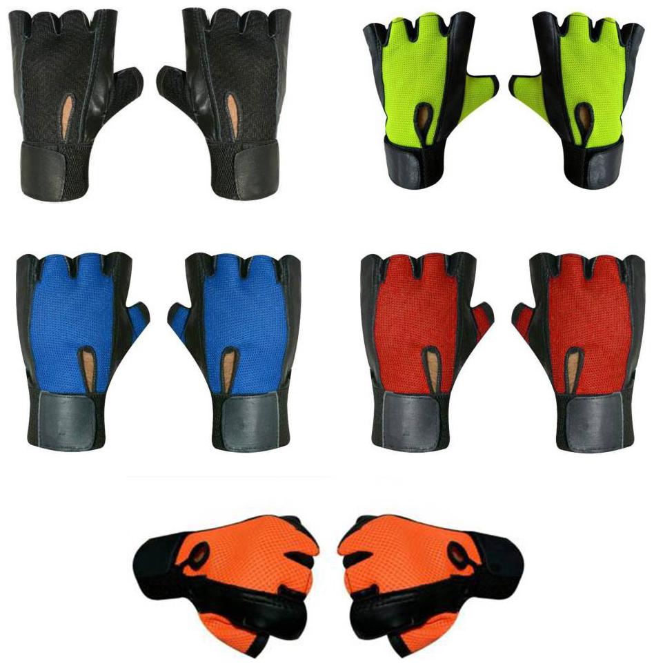 

HMFURRYS FINEST Leather Gym Fitness Gloves (Multi)
