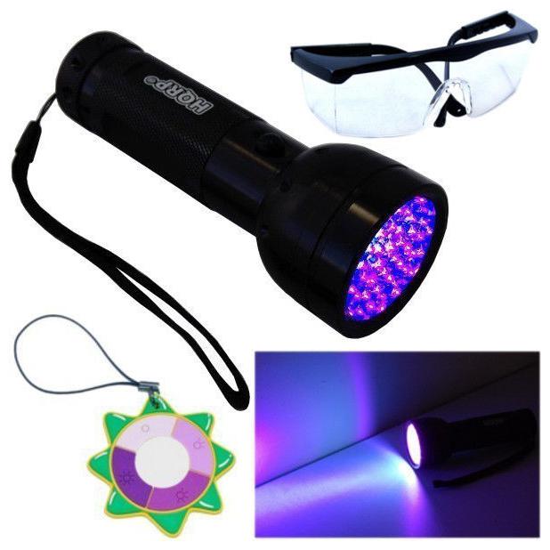 

HQRP Portable Ultra Violet Black UV Torch Light Fake Money Detector Glasses
