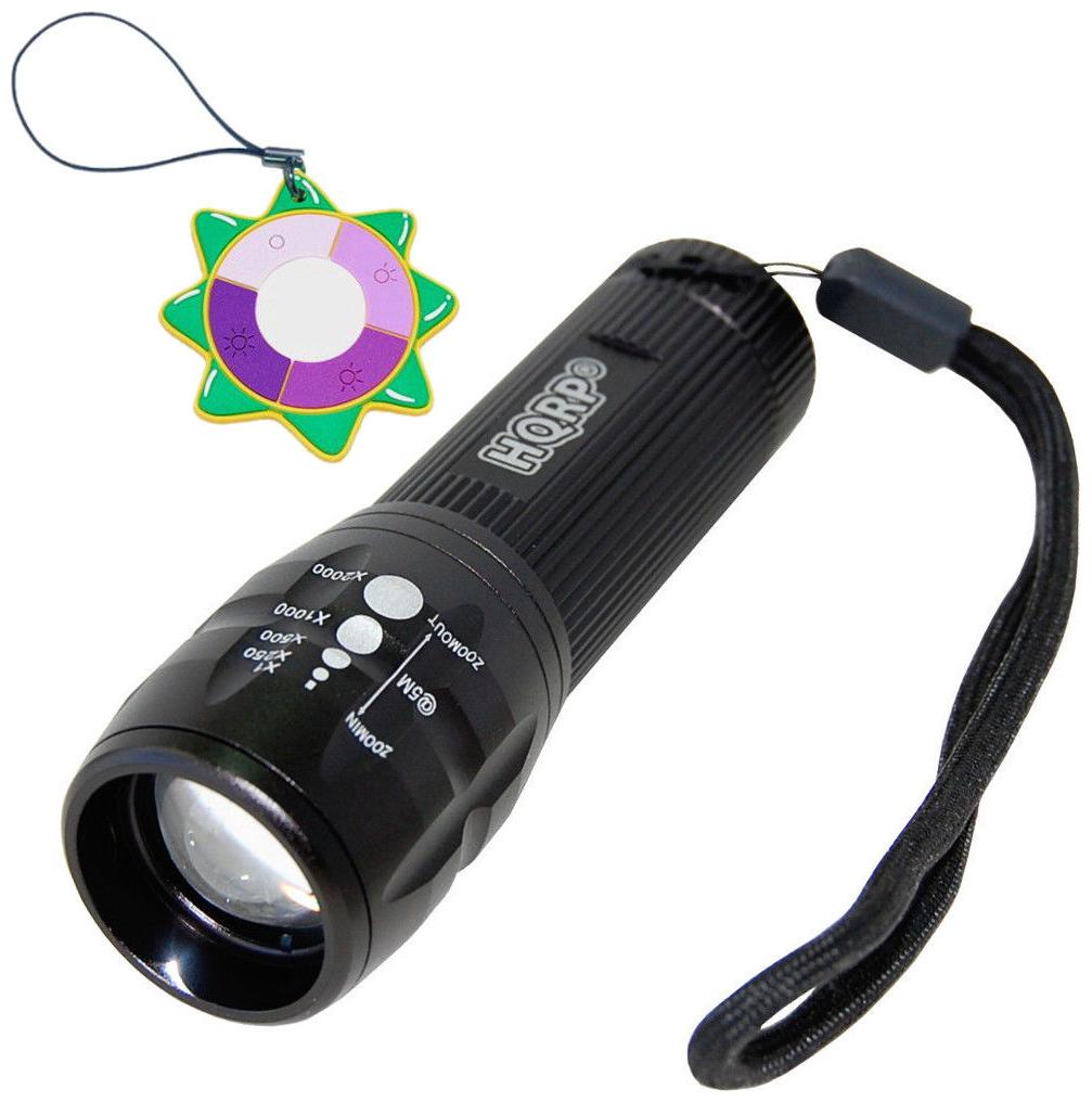 

HQRP UV LED Ultra Violet Black Light Zoomable Vaseline Glass Detector Effects