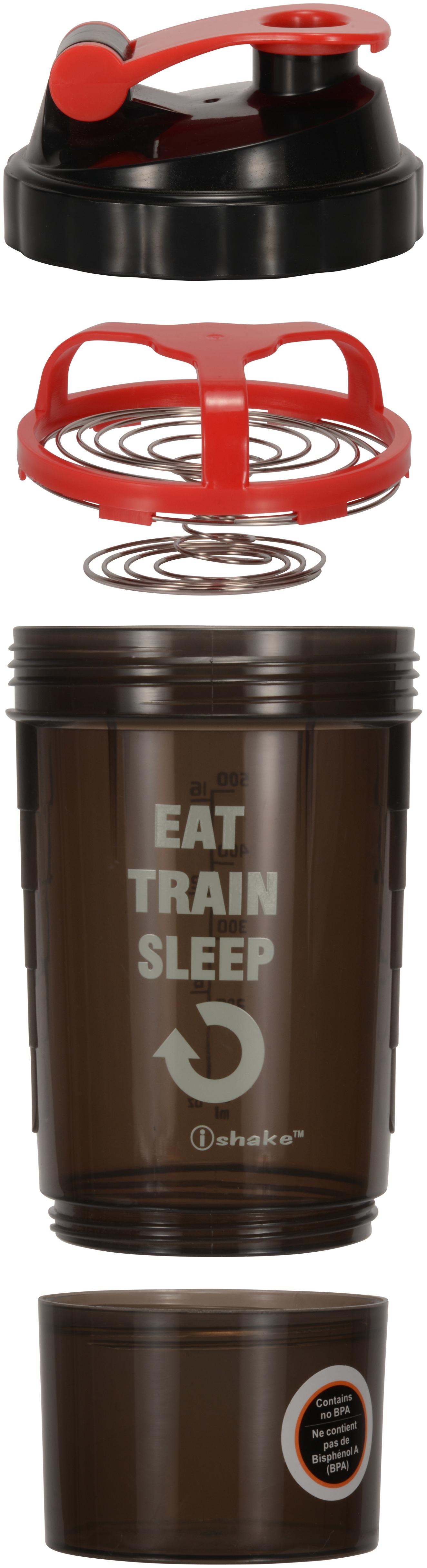 

iShake-Gym Shaker with Extra Powder Compartment - 500ml (Speed1 Red)