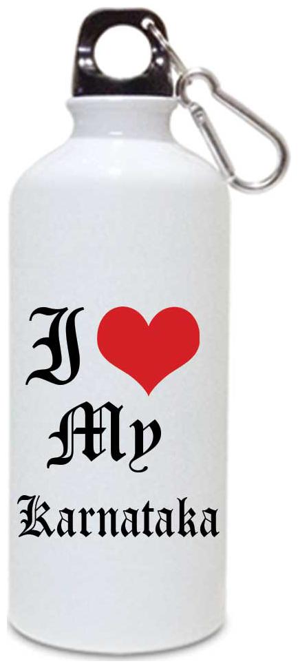 

Juvixbuy Printed i love my Karnataka Water Sipper bottle ( Aluminium ) 750ml