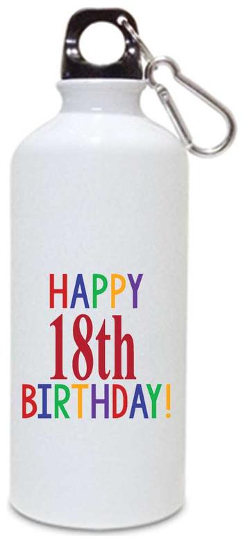 

Juvixbuy Printed Happy 18th Birthday Water bottle Sipper bottle ( Aluminium ) 750ml