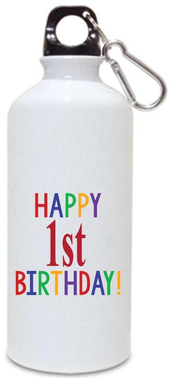 

Juvixbuy Printed Happy 1st Birthday Water bottle Sipper bottle ( Aluminium ) 750ml