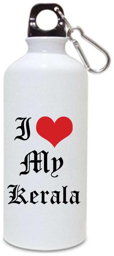 

Juvixbuy Printed i love my Kerala Water Sipper bottle ( Aluminium ) 750ml
