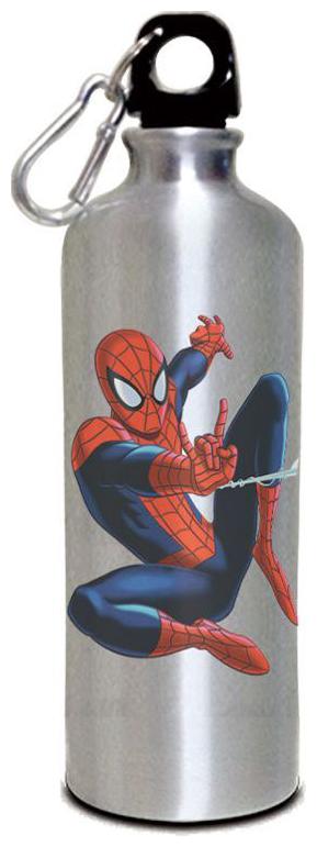 

Juvixbuy Spider man Printed Sports Silver Sipper Water Bottle ( Aluminium ) 750ml