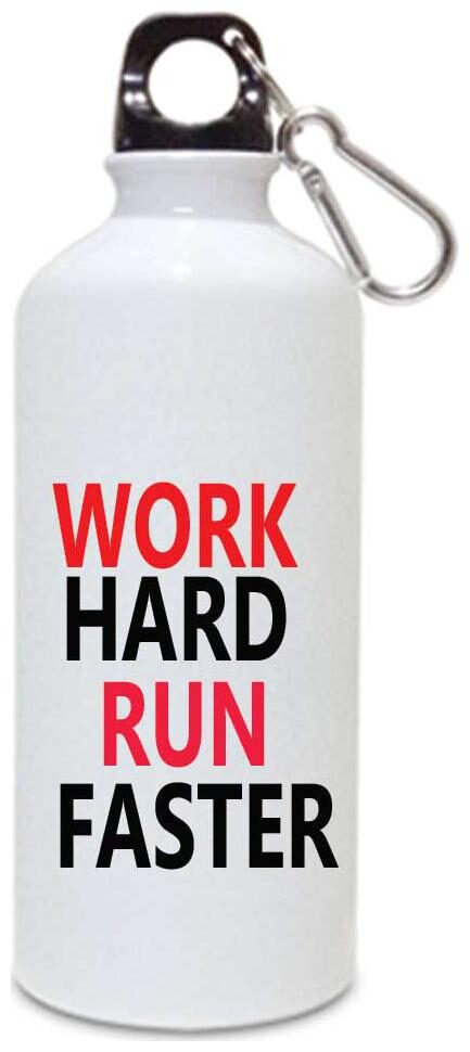 

Juvixbuy WORK HARD RUN FASTER Printed Water bottle Sipper bottle ( Aluminium ) 750ml