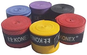 Konex Pack of 5 Multipurpose Badminton/Tennis/Squash Racket Super Tacky Touch Grip
