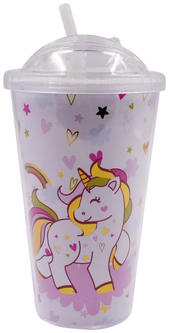 

Kookee Acrylic Sipper Frosted With Straw Horse Design - 500ml (4426-A)