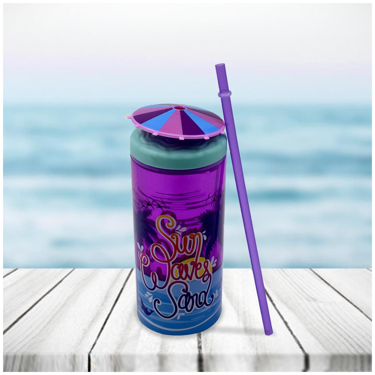 

Kookee Acrylic Frosted Sipper with Straw Summer Edition Multicolor - 275ml (KT-008)