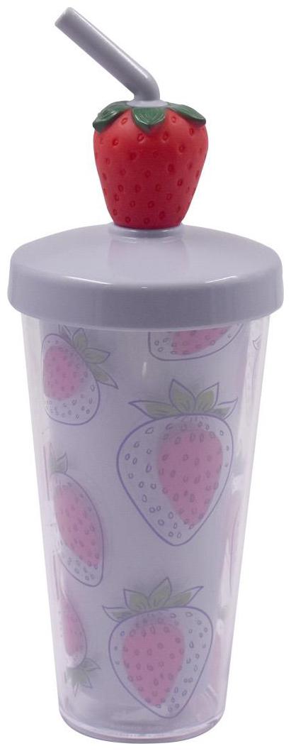 

Kookee Acrylic Sipper Frosted With Straw Mix Fruit Design - 500ml (4221-D)