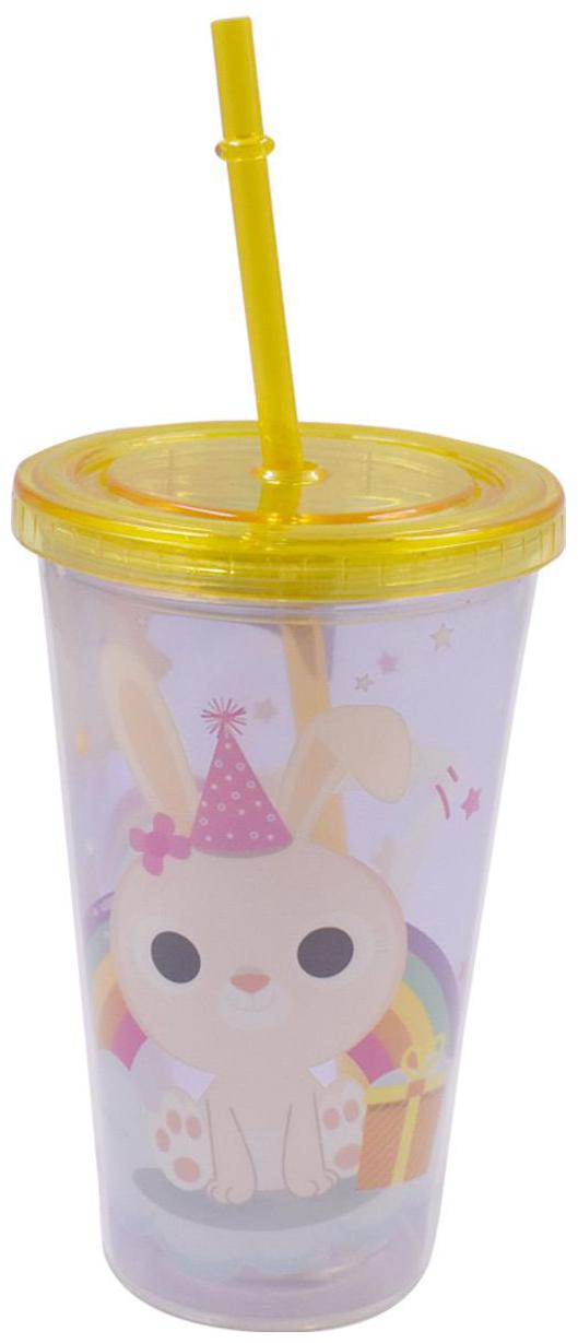 

Kookee Acrylic Sipper Frosted With Straw Cartoon Design - 500ml (JL-4428-C)