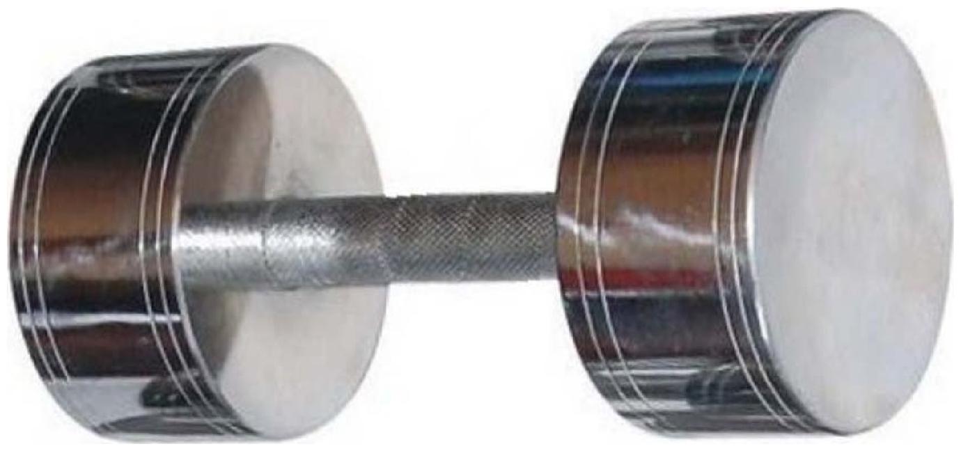 kyachaiyea 1pc of 4kg Steel Chrome Fixed Weight Dumbbell