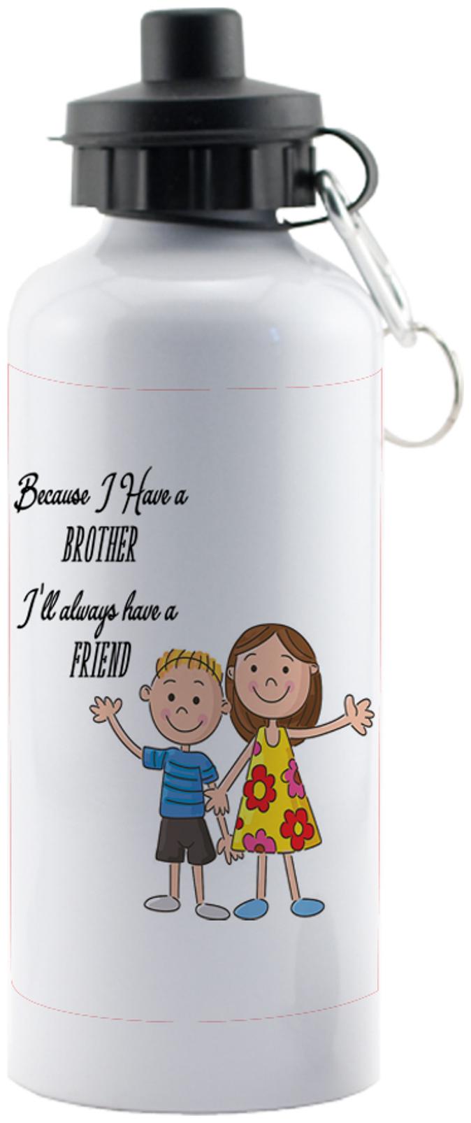 

LOF Exculsive Rakshabandhan Special Gift For Brothers ( Because I Have a Brother I ll Have a Friend ) Sipper 600 ml