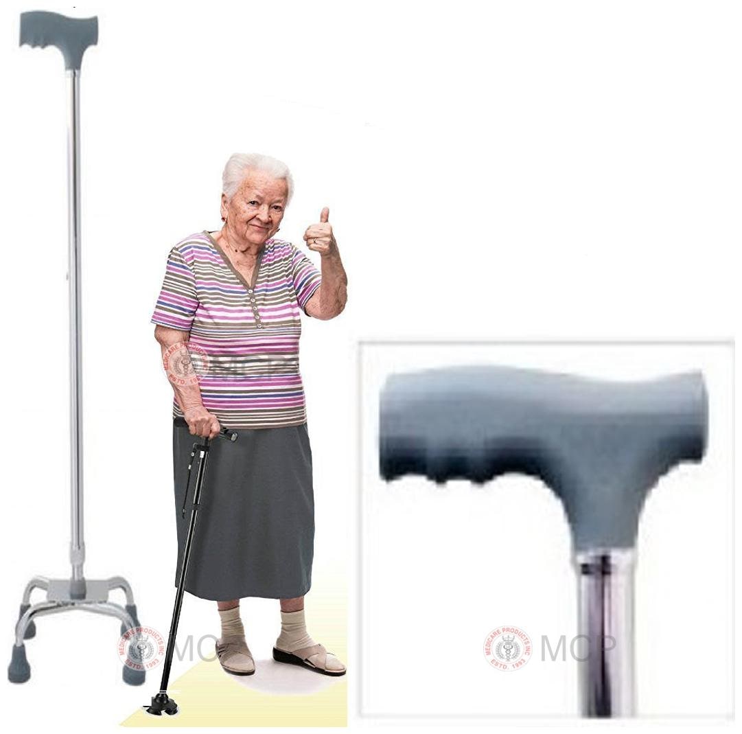 

MCP Jindal Premium Imported Quadripod Walking Stick - Light Weight-Silver