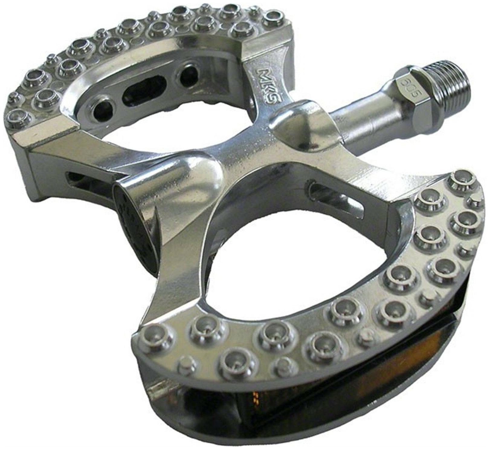 mks sylvan road pedals with toe clips and straps