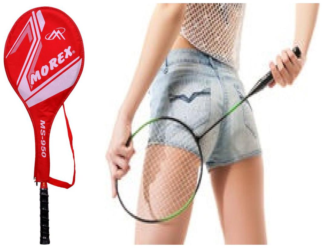 

Morex MS- 950 G4 Strung Badminton Racquet (Multicolour Weight 112g) With three fourth racket cover