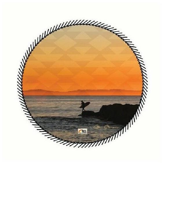 

HUGE New SURFER Round with fringe detail BEACH TOWEL