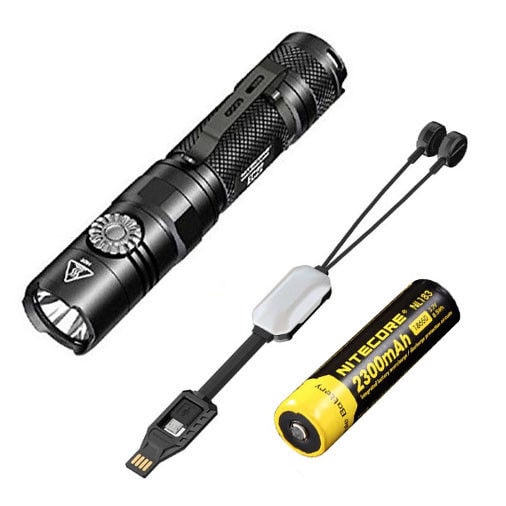 

NITECORE EC22 -1000 Lumens LED Flashlight w NL183 Battery Portable USB charger