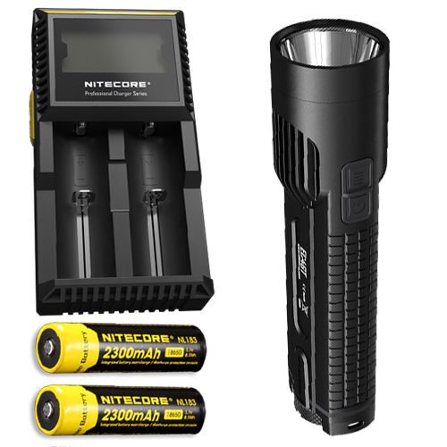 

Nitecore EC4GT XP-L Hi LED Flashlight -1000Lm w 2x NL183 Battery D2 Charger