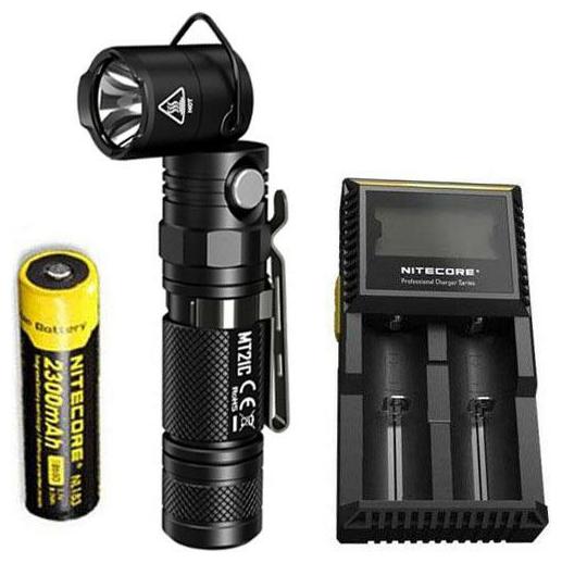 

NITECORE MT21C 1000 Lumen Adjustable Flashlight w NL183 Battery D2 Charger