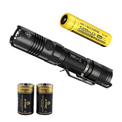 

Nitecore P12GT Flashlight w NL189 Battery 2 Premium CR123A Batteries