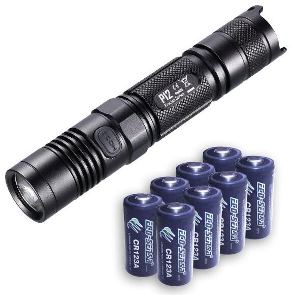 

Nitecore P12 LED Flashlight 1000Lm w 8x FREE Premium Eco-Sensa CR123A Batteries