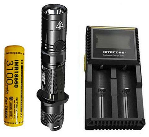 

Nitecore P12GTS Flashlight -XHP35 HD LED w 10A 3100mAh Battery D2 Charger