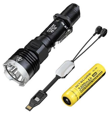 

Nitecore P16 Tac 1000 Lumens Flashlight w NL1834 Battery Portable USB charger