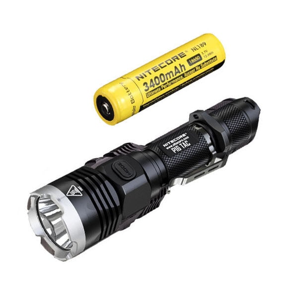 

Nitecore P16 Tac 1000 Lumens Flashlight -CREE XM-L2 U3 w 3400mAh Battery
