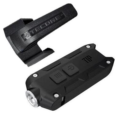 

Nitecore TIP USB Rechargeable Black Keychain Flashlight - 360Lm w Pocket Clip